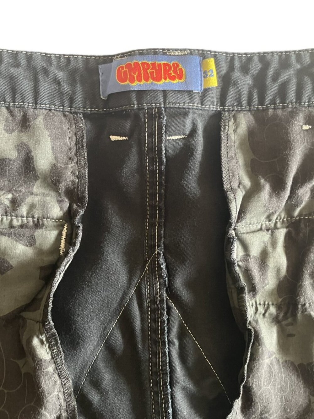 Empyre Men's Black Cargo Pants | Size 32 | White Stitching | Skate Street Style - Picture 10 of 15